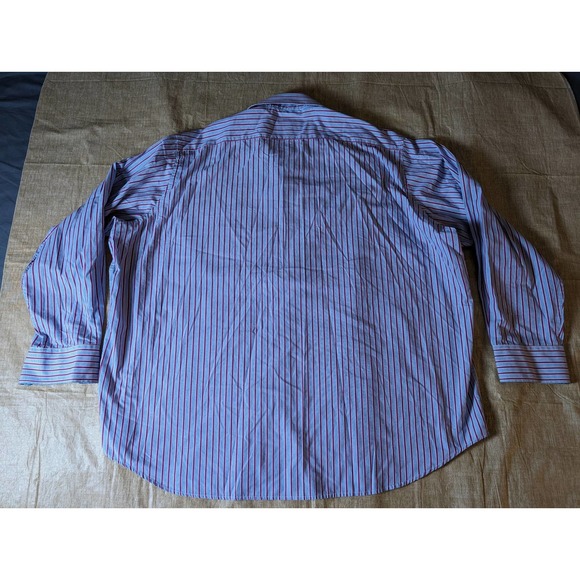 Christian Aujard Men's Blue Striped Long Sleeve Button Up Size 3XL Paisley Flip - Picture 3 of 5